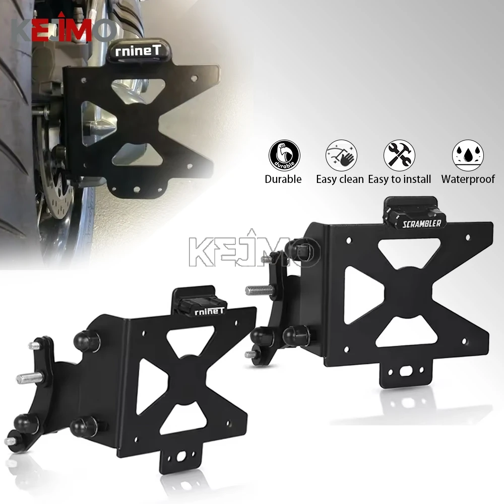 

R Nine T Motorcycle Side Mounted License Plate Bracket For BMW RNINET R Nine T R9T 1200 SCRAMBLER 2014 2015 2016 2017 2018-2023