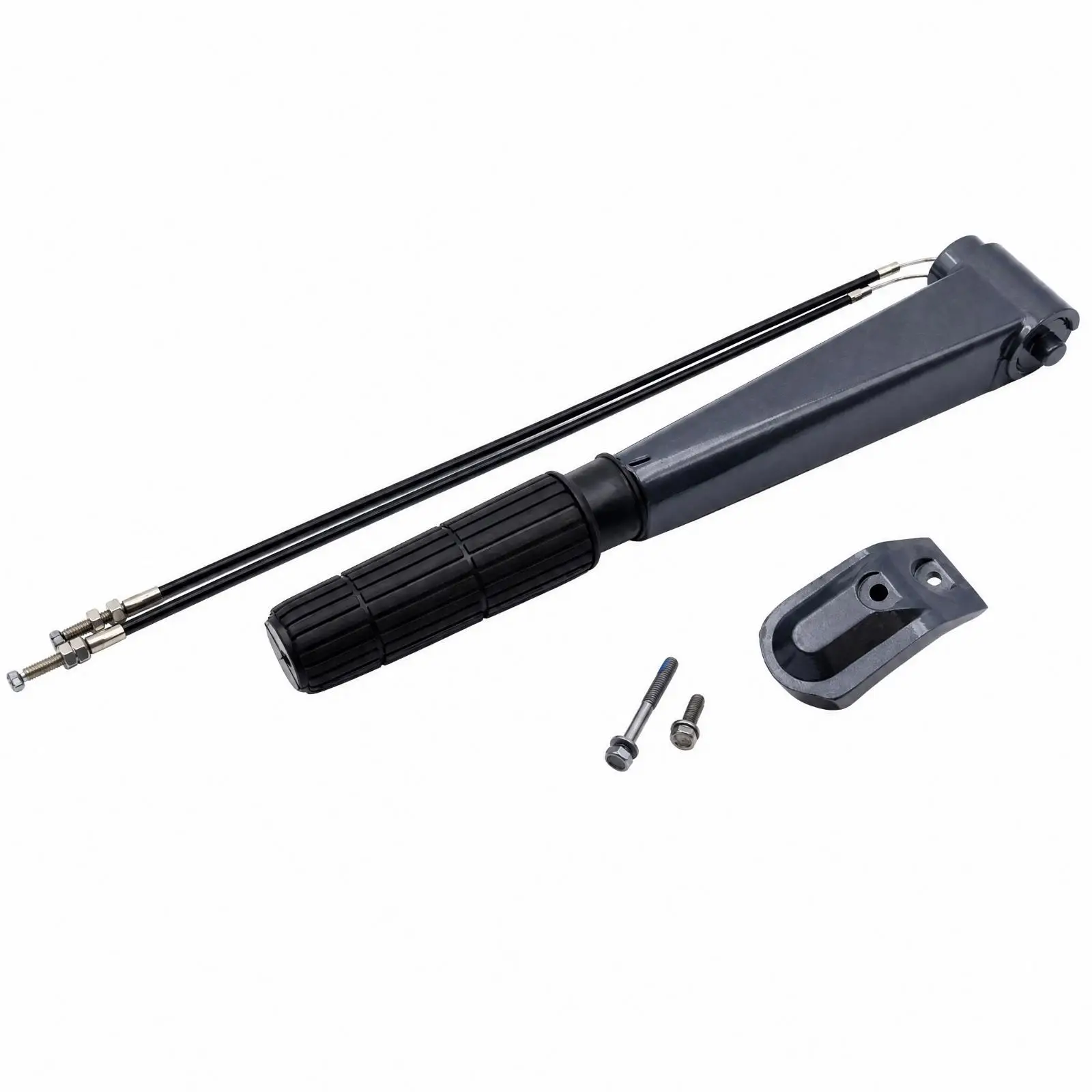 Outboard Motor Control Handle Extension for Boat Throttle Lever with Plastic Metal Grip Assembly Kit