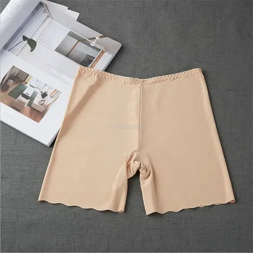 Imagen 2 del producto Braga pantalón de protección para mujer, pantalones cortos de cintura alta de verano, ropa interior suave y cómoda, Boxers transpirables sin costuras, pantalones cortos elásticos para mujer