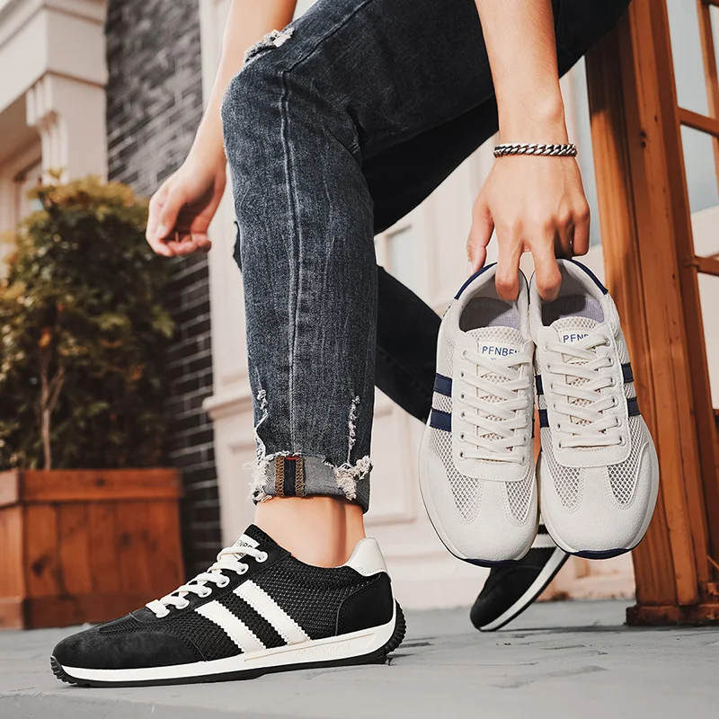 

Men's Shoes Breathable All-match Mesh Shoes Casual Sports Trendy Shoes Men's All-match Wear-resistant Running Shoes for Men