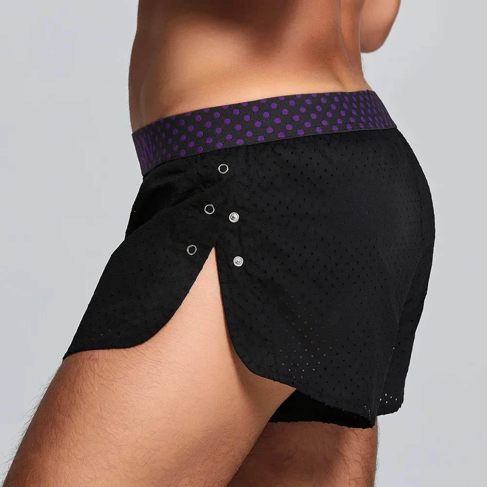 SEOBEAN-Short Sexy 100% en Coton pour Homme, Vêtement Confortable à Domicile, Coupe Glacée