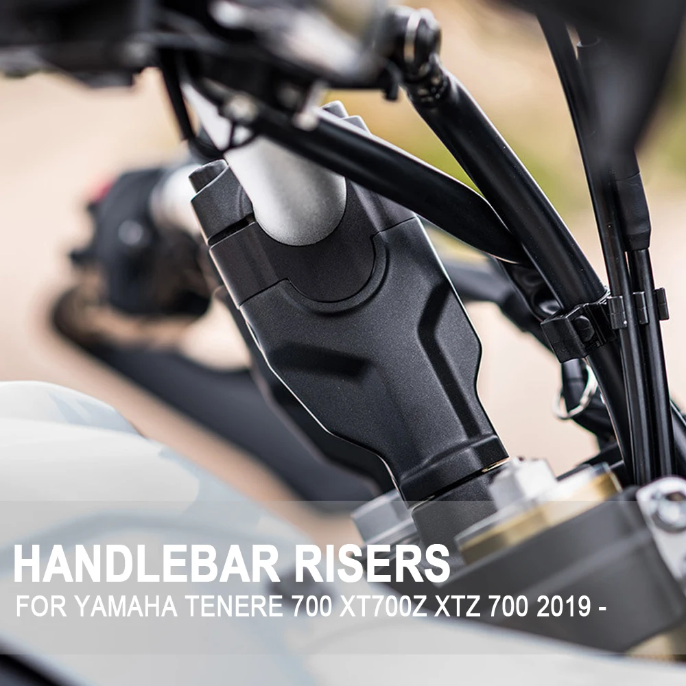 

For Yamaha Tenere 700 XT700Z TENERE700 2019 2020 Motorcycle CNC Aluminum Handlebar Riser Height Increase 20mm Bar Clamp Adapter