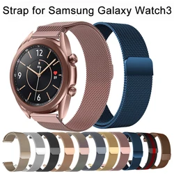 Pulseira em aço inoxidável para Samsung Galaxy Watch 3, pulseira de metal clássica, pulseira para Galaxy Watch 7 6 5 4 3, 20mm ou 22mm