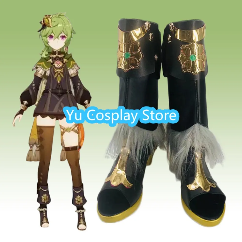 

Yu Косплей Магазин Genshin Impact Collei Обувь для косплея Хэллоуин Обувь для ролевых игр Сапоги Аниме Игровой костюм Реквизит Аниме