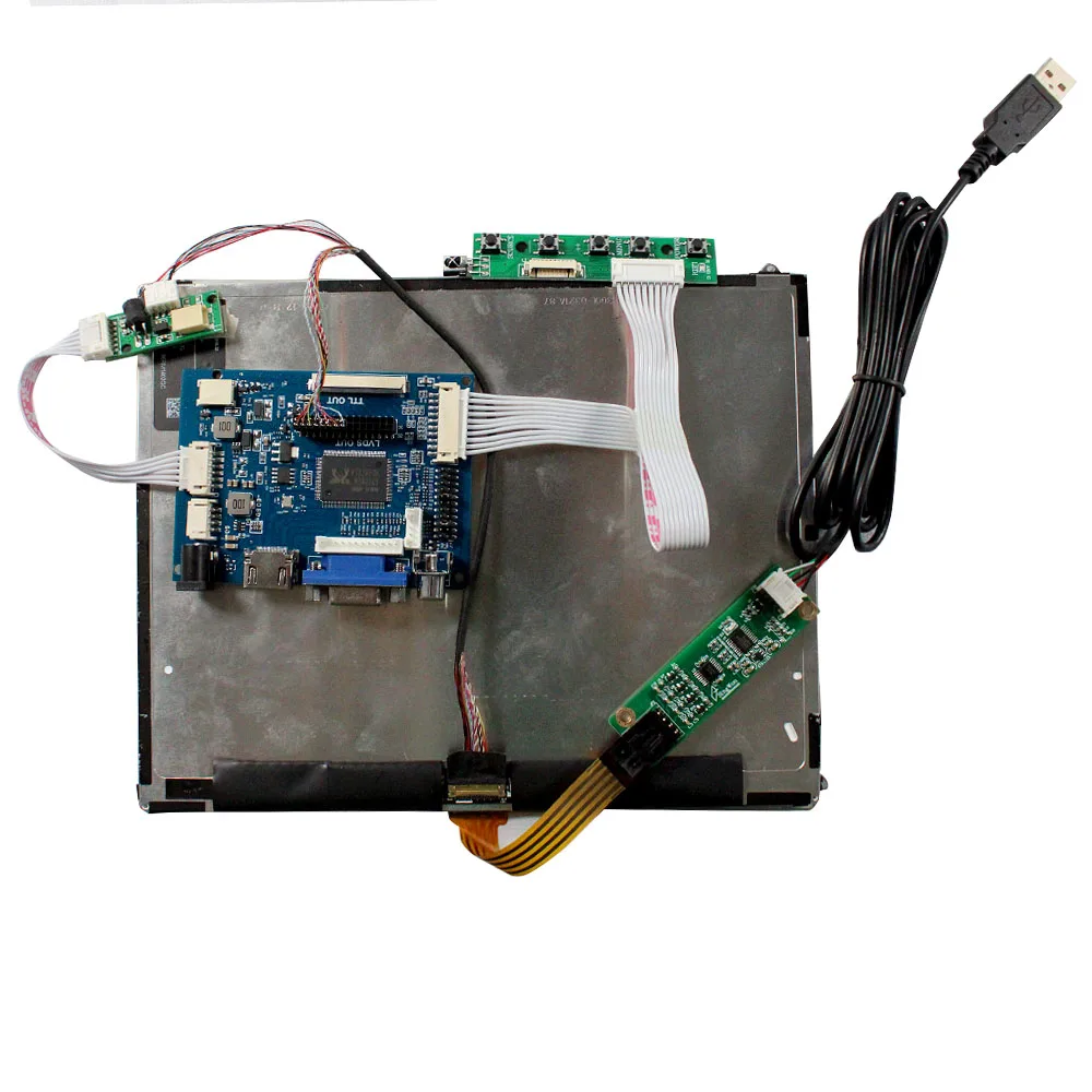 لوحة تحكم 9.7 بوصة عالية الوضوح mi av vga lcd ، 1024x768 ، شاشة تعمل باللمس