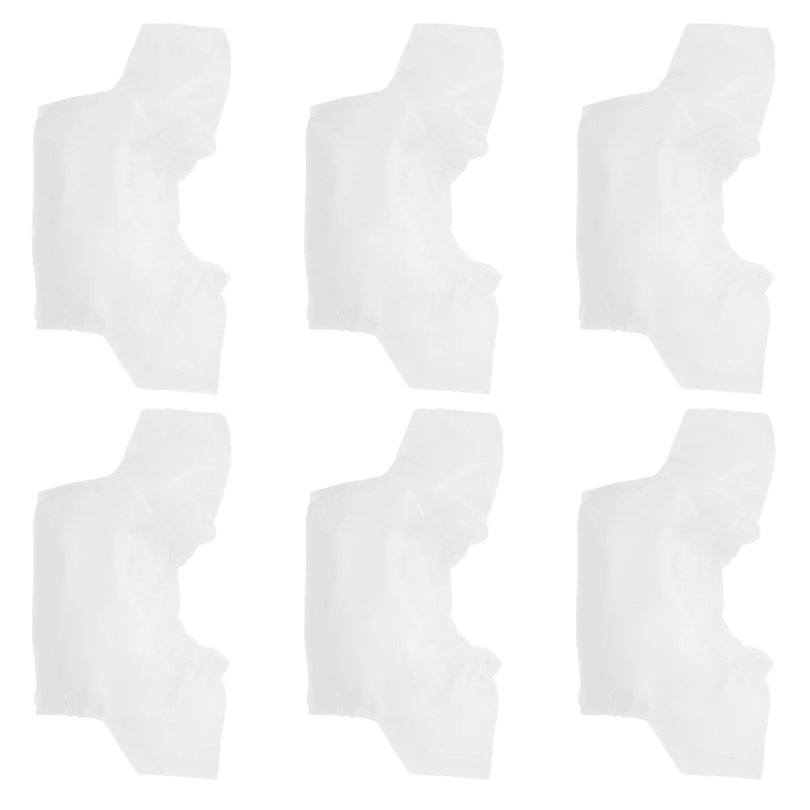 

Набор из 6 базовых футболок для сублимации с принтом медведя, белые заготовки для одежды плюшевых игрушек, мини-футболки для детских нарядов