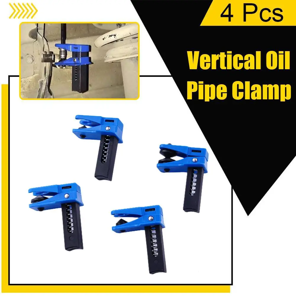 4-piece Vertical Oil Pipe Clamp Multi Size Automotive Repair Maintenance And Tools Hardware Q6V9