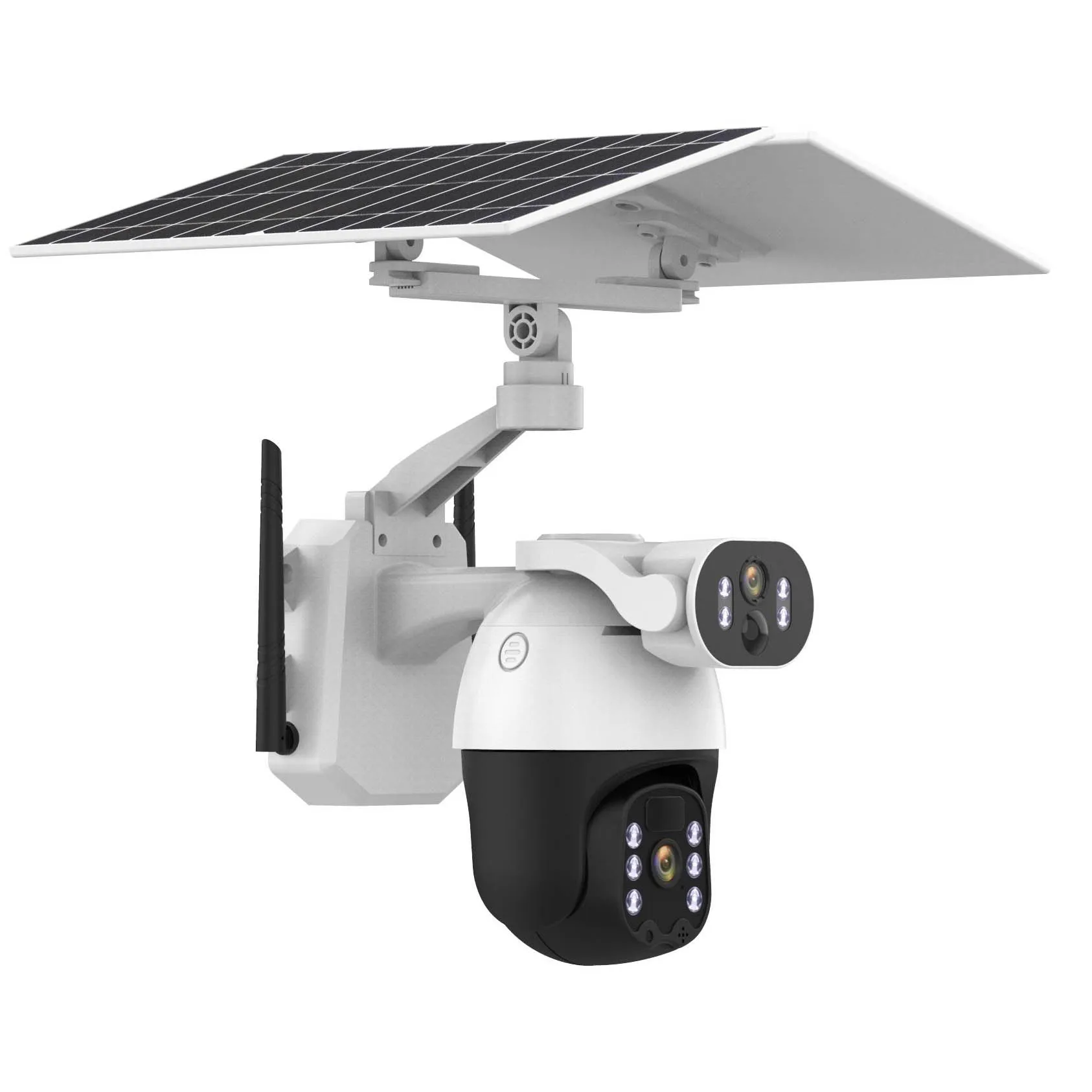 6MP WiFi Gun-Ball Camera 10X Zoom 9600mAh Battery 12W Solar IP Pan-Tilt Motion Detection Human Motion Tracking Built-in Siren