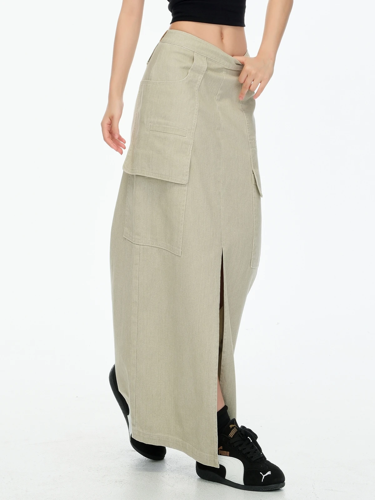 

ZHISILAO New High Waist A-line Jeans Skirts Women Vintage Casual Long Straight Denim Skirts Summer 2025