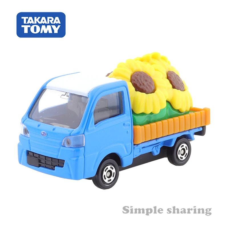 Takara Tomy Tomica No.107 Subaru Sambar Sunflower Scale 1:55 Car Model Replica Series Children Christmas Gifts Boy Toys