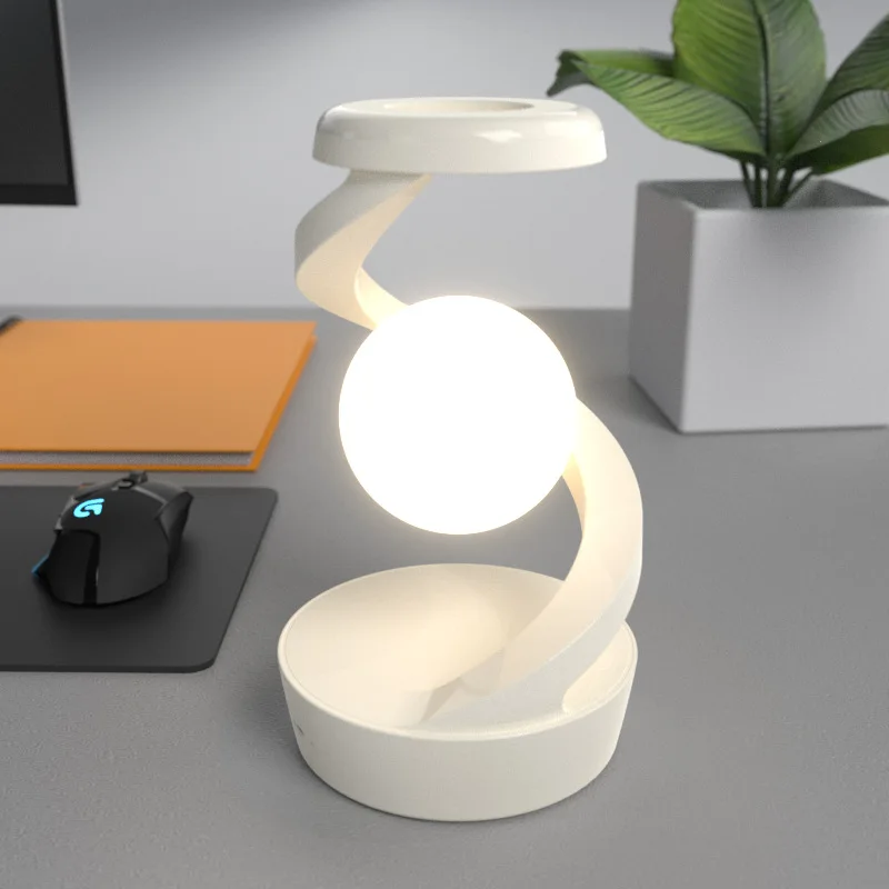 Suspension Nightlight Bedroom Bedside Study Night Light Creative Minimalist Rotate Mood Lights Wireless Charging RGB Home Lamp