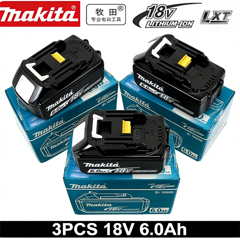 

Genuine Makita 18V 6.0Ah battery with charger set for Makita 18V power tool DDF487 DTW700 GBA404 DUC150Z DHR183Z