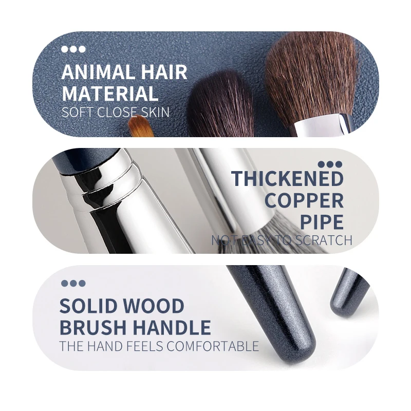 CHICHODO Makeup Brush-Milky Way Series Natural and Synthetic Hair 23Pcs Brushes-04Goat Hair Highlither Brush