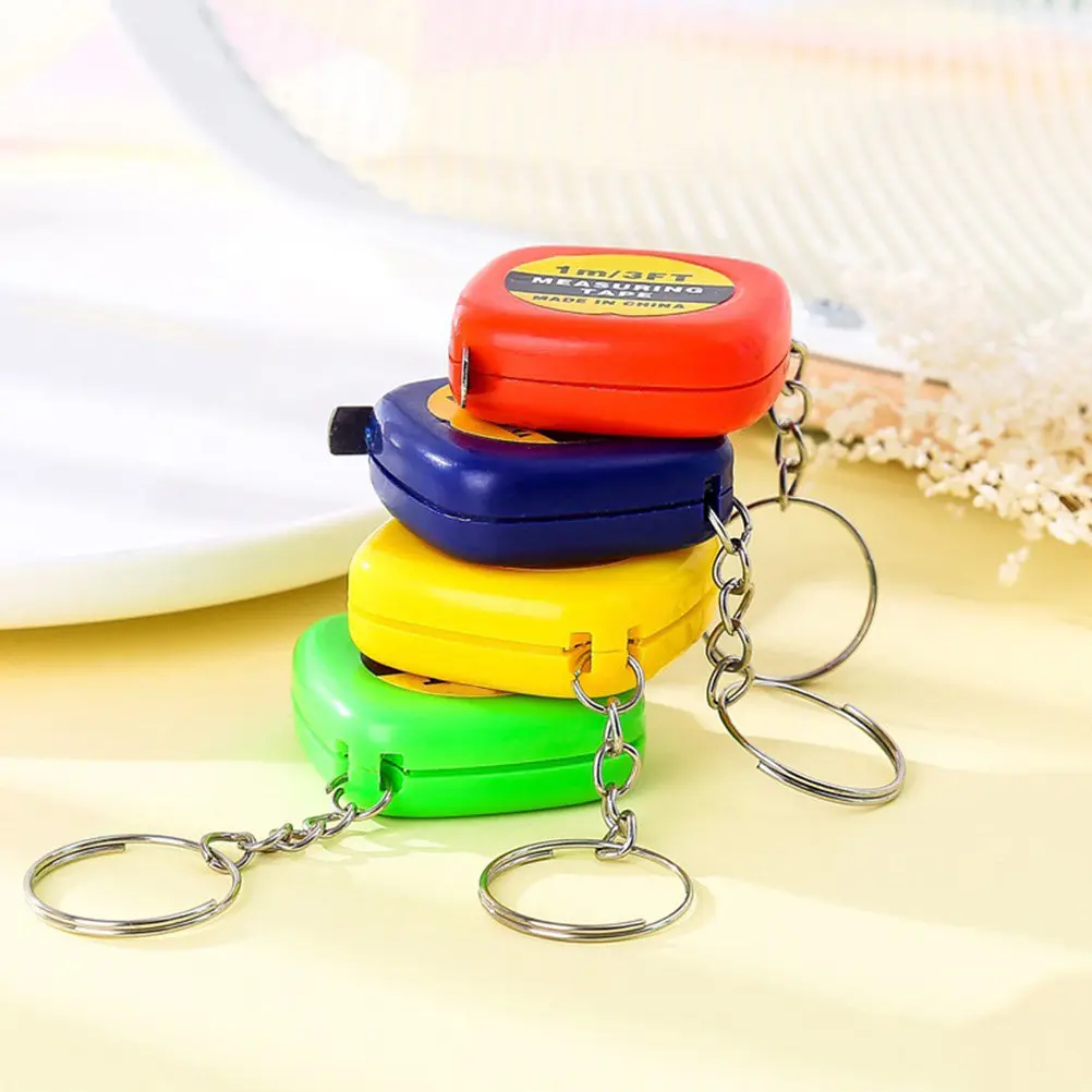 24Pcs Premium Square Tape Measure Keychain Compact Retractable Portable Measuring Tool Clear Scale Ergonomic Design Party Gift