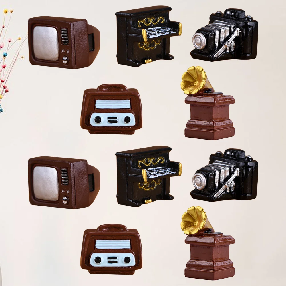 

10Pcs Retro Resin Ornaments Vintage Mini Resin Crafts Delicate Desktop Decoration Photo Props Home Office Adornments