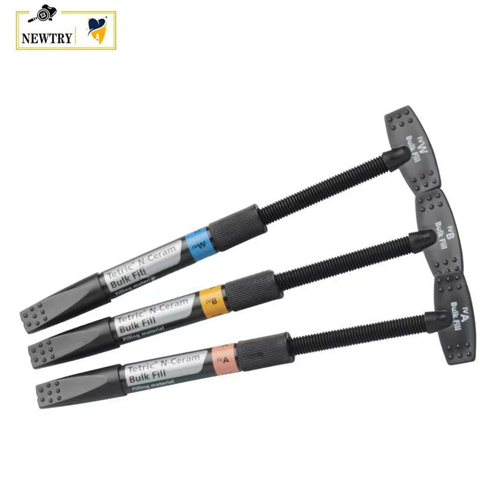 Dental Nano Hybrid Composite Resin Original Ivoclar Tetric N-Ceram Bulk Fill 3.5g Syringe Light Cure Radiopaque Oral Restoration