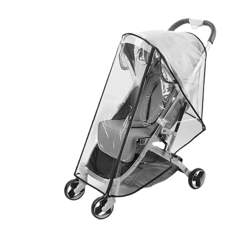 2022 Baby Stroller Rain Cover Windshield Universal Baby Perambulator Windshield Rain Cover Protection Baby Car Raincoat Canopy