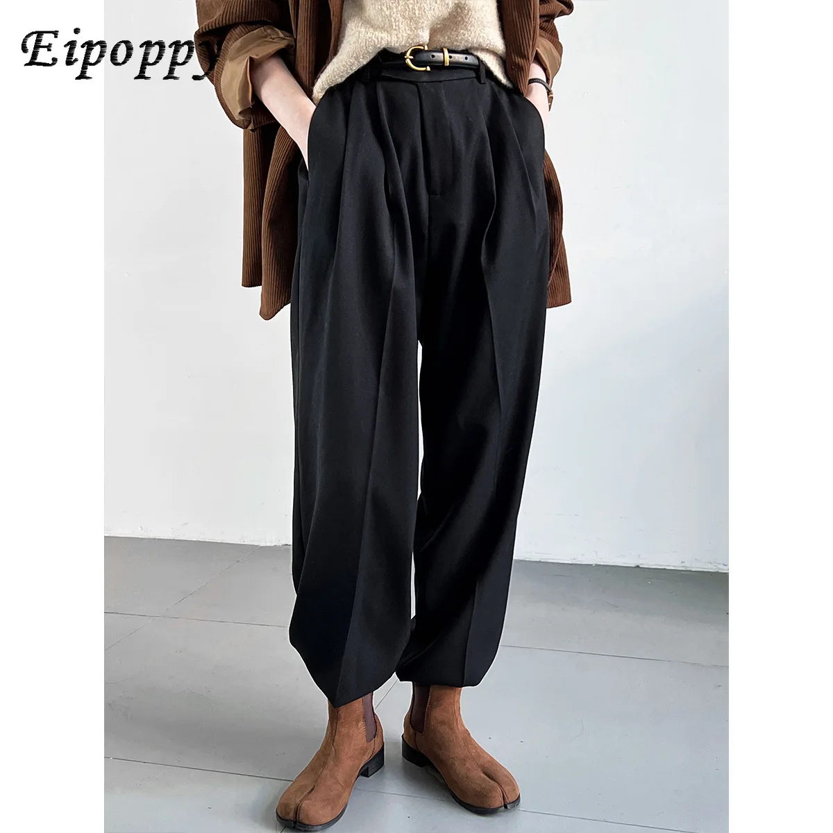 Mopping Suit Pants Women's Commuter Loose Drooping Wide-Leg Pants