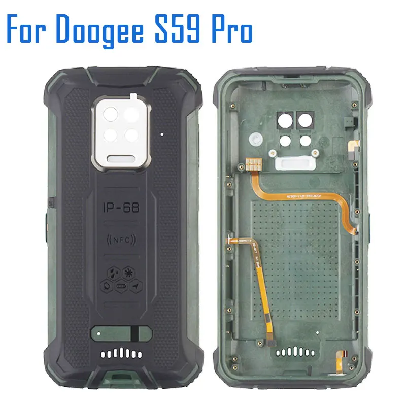 Original Doogee S59 Pro Battery Cover Protective Battery Case Back Cover+Fingerprint+Microphone Accessories For Doogee S59 Pro