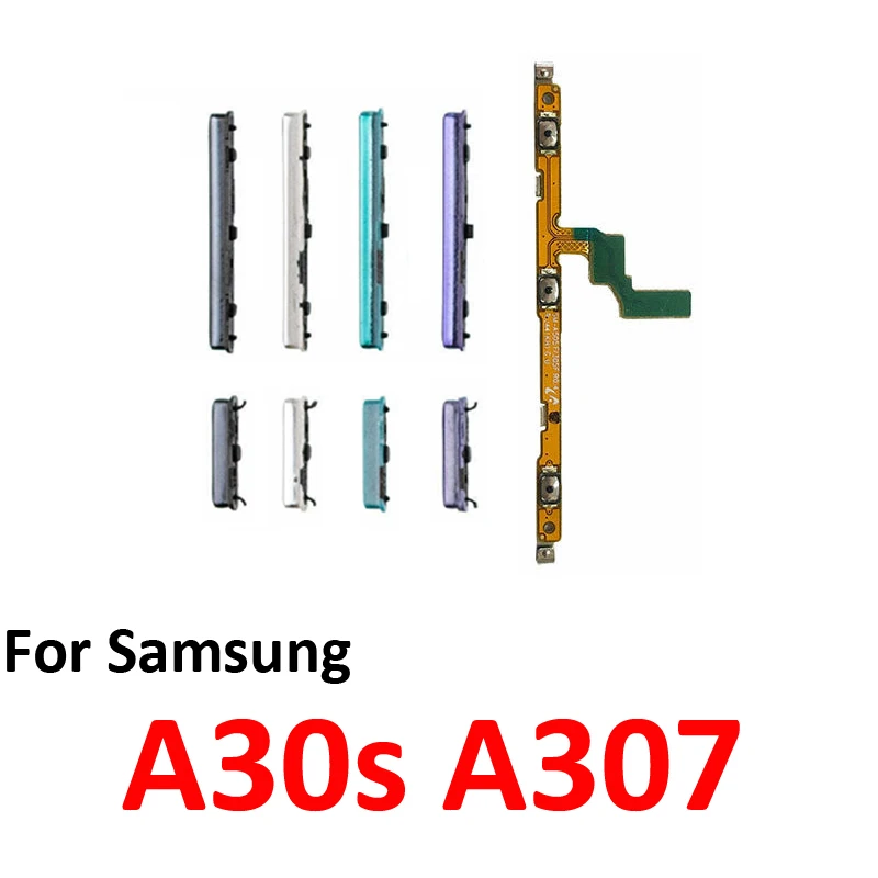 For Samsung Galaxy A30s A307 Phone New Power Volume Button On Off Up Down External Side Key Internal Flex Cable Repair Parts view 5