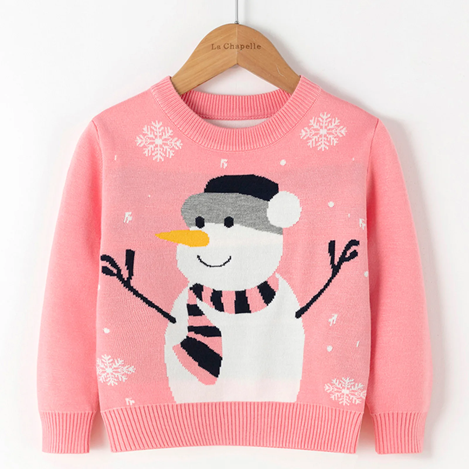 

2025 Christmas Kids Sweater New Casual Baby Warm Elk Printed Knitted Girls Sweater Boys Girls Cute Xmas Tree Pullovers Clothes