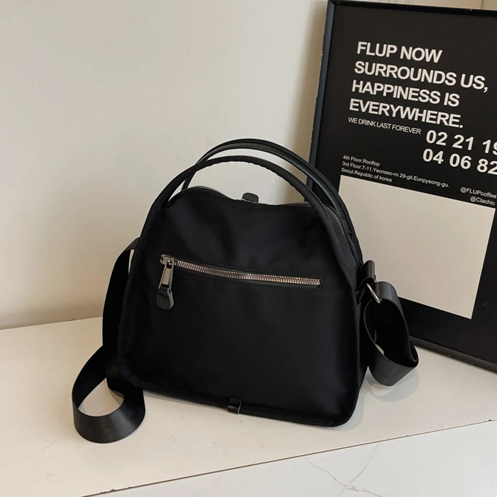 

Women Lightweight Sling Bag Large Capacity Oxford Cloth Handbag Solid Color Versatile Shoulder Bag Travel Shopping Work Date Bag