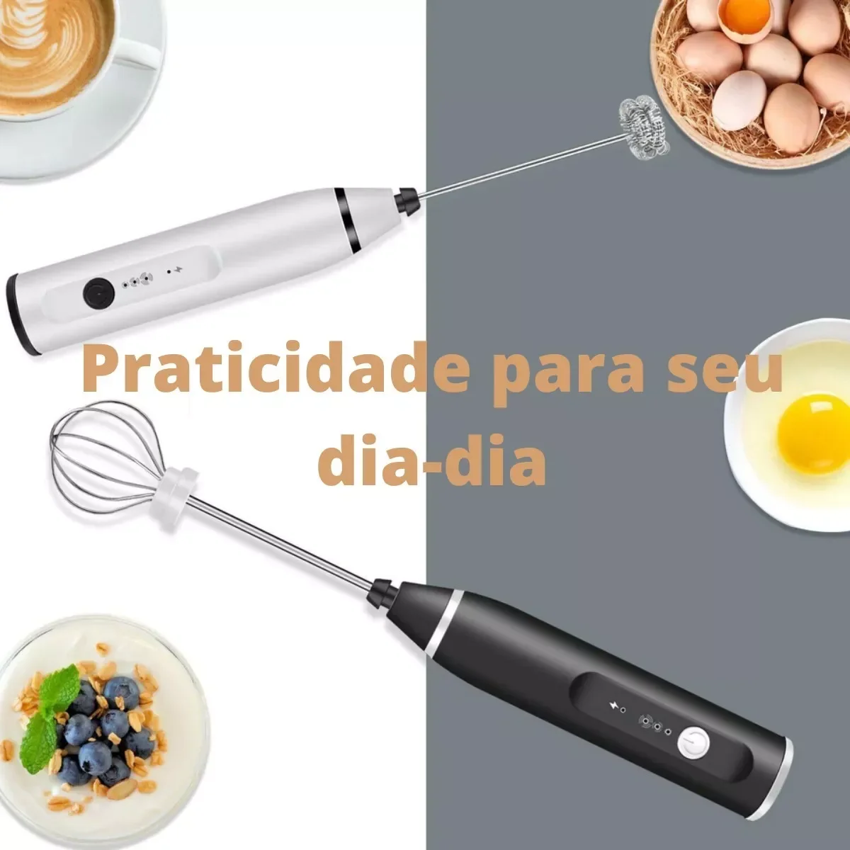 Mini Mixer Misturador De Bebidas Portátil Recarregavel Inox