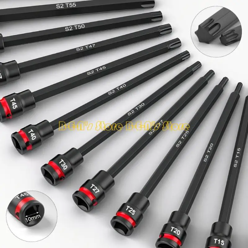 Y1AD 3/8'' Impact Socket Reinforced Nut Screwdriver Bit Drill Bit Adapter 24Pcs