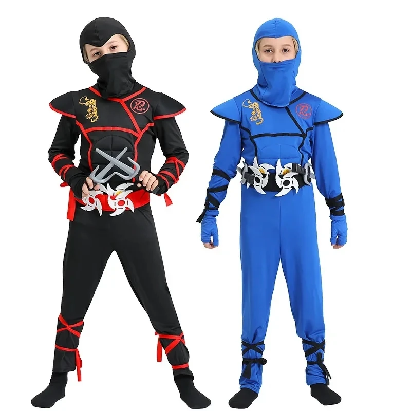 Kids Ninja cosplay Costume  Halloween Ninja Accessories Boys Dress Up Best Gifts Boys Girls Cosplay Costume Ninja Suit