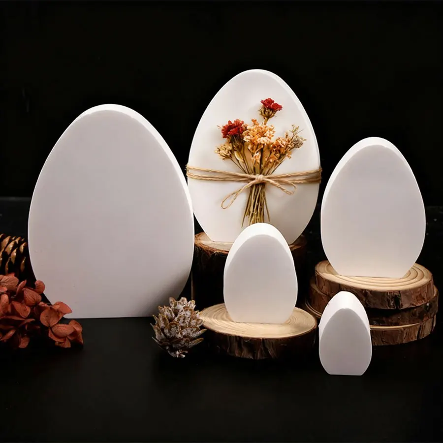 DNEJIU 5-in-1 Easter Silicone Mold Set for DIY Crafts - Egg & Bunny Resin Mold with 5 Cavity Shapes for Gypsum