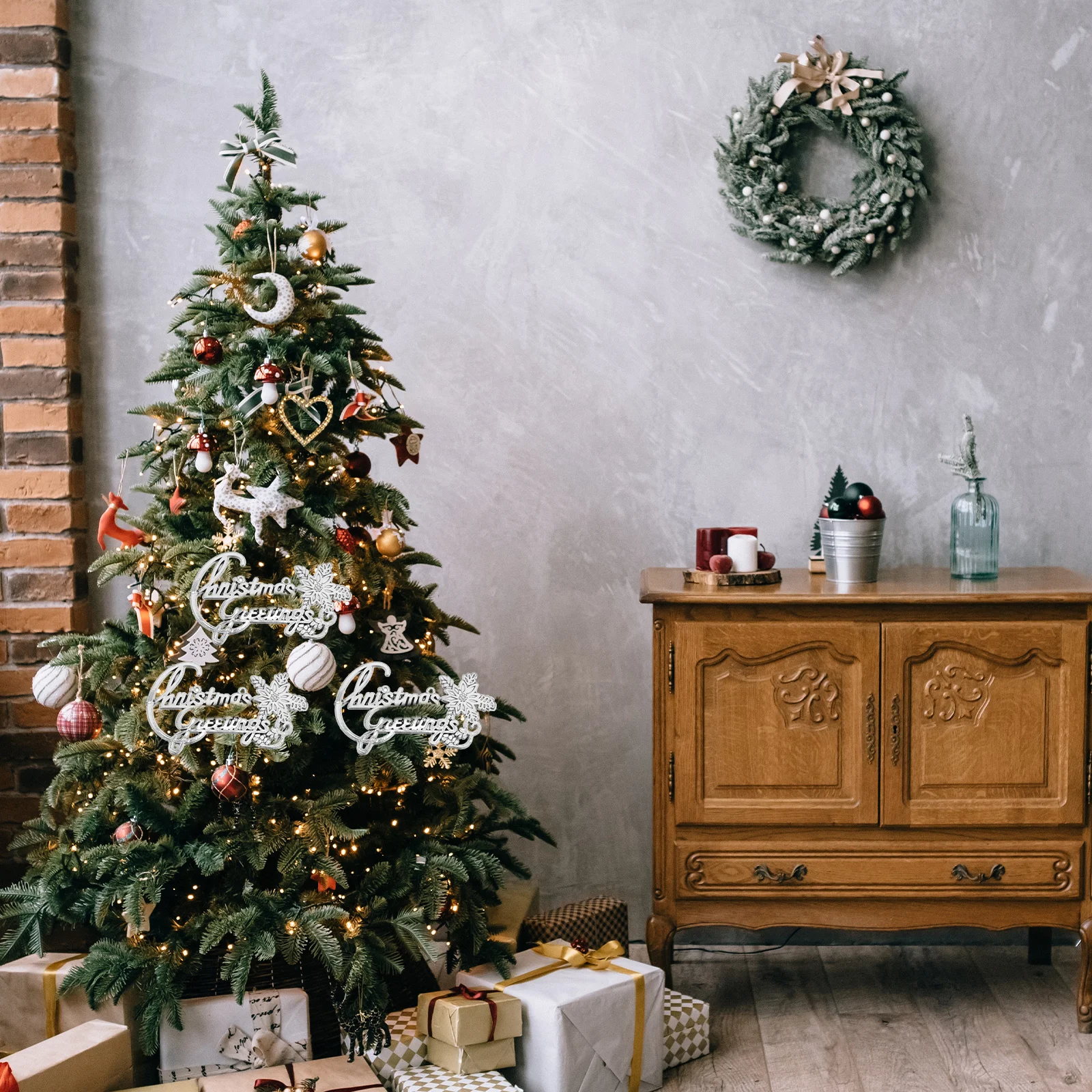 

30Pcs Christmas Decors Delicate Plastic Accessories Safe Material Long Lasting Use Xmas Tree Decorations Good Gift Friends