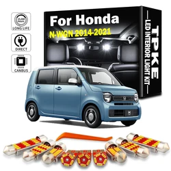 TPKE 8Pcs LED Interior Dome Map Light Kit Canbus For Honda N WGN N-WGN NWGN 2014 - 2017 2018 2019 2020 2021 Number Plate Bulbs