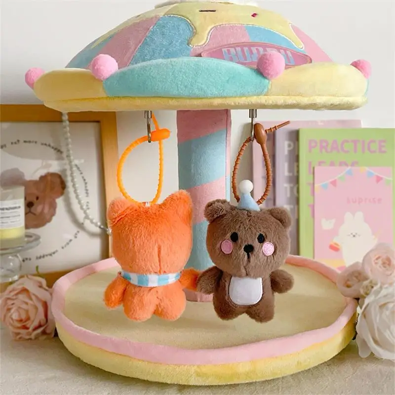 Mignon Animal Crocodile chat ours renard en peluche poupée jouets porte-clés pendentif sac à dos breloques suspendus ornements fille porte-clés enfants cadeau