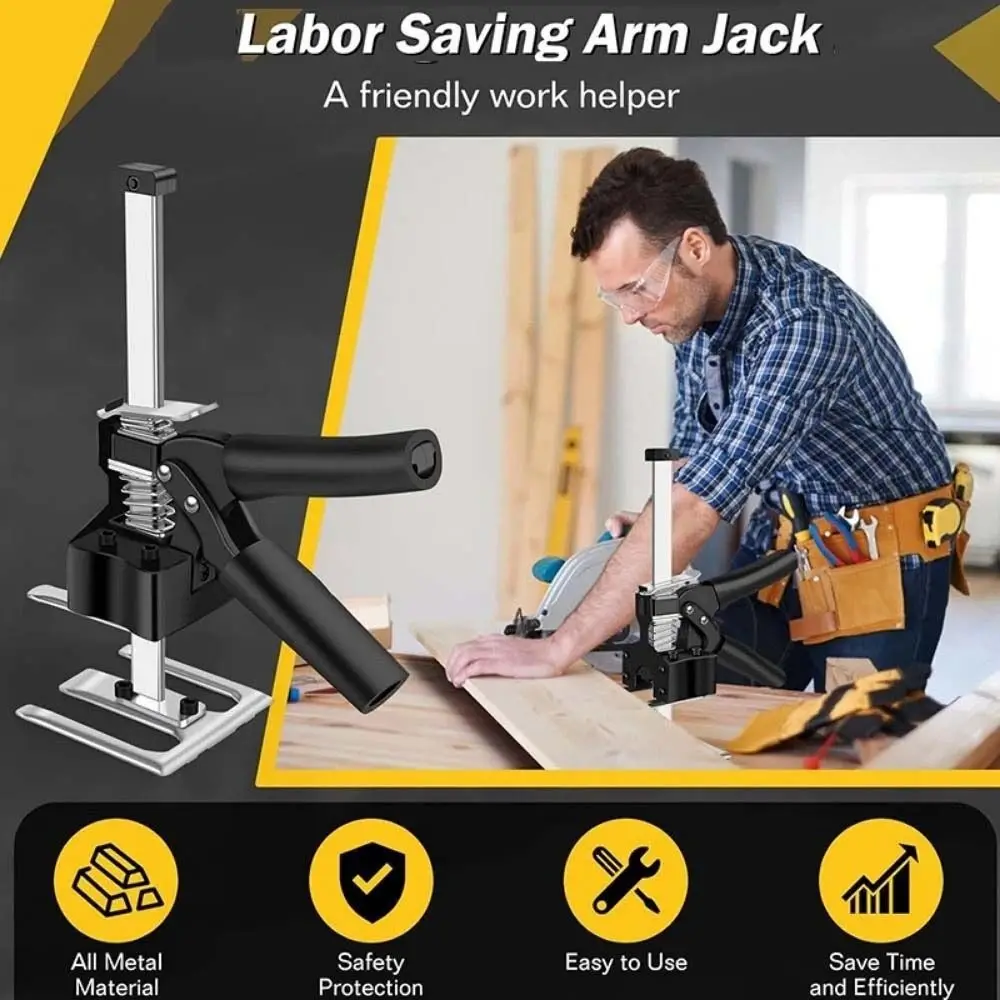 Labor-Saving Arm Tile Height Adjuster Leveling Precision Manual Furniture Lifters Support Pole Adjustable Lifting Arm Tools Home