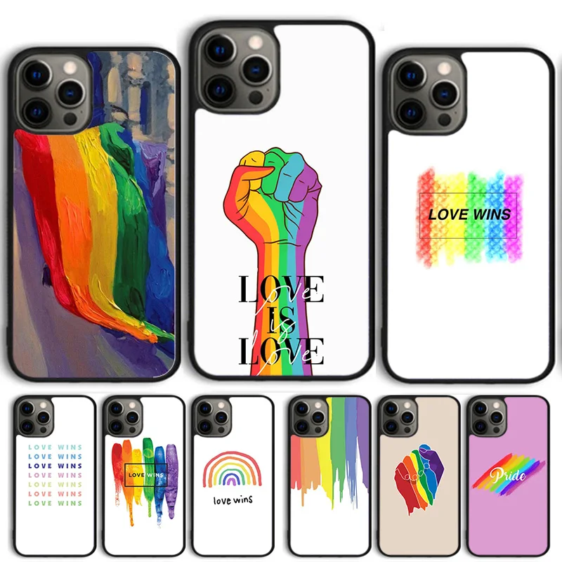 LGBT Love Wins Phone Case For iPhone 14 15 16 13 12 Mini Max Cover For Apple 14 15 16 11 Pro Max 6S 8 7 Plus SE2020 Coque