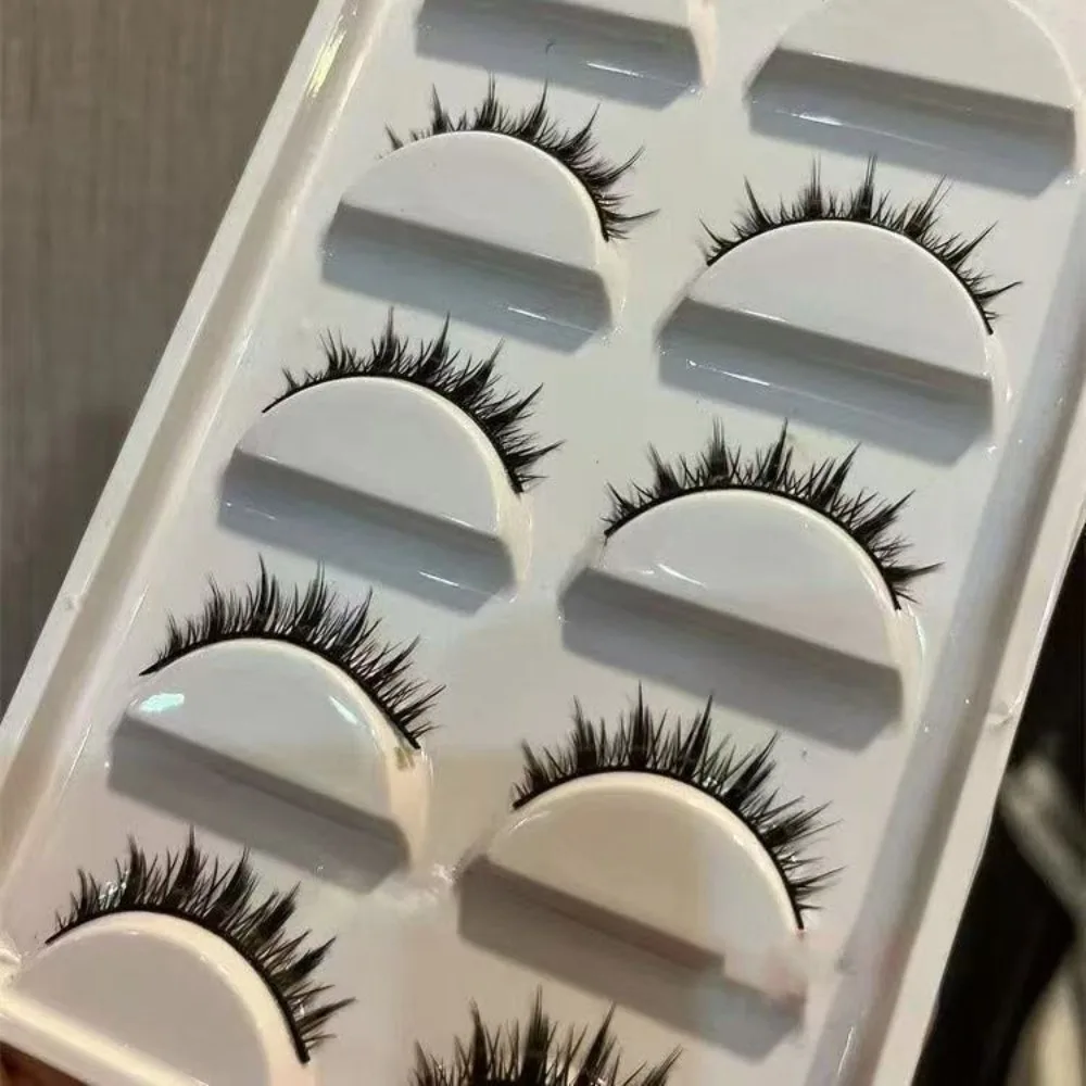 

Black Little Devil False Eyelashes Curvature C Easy To Wear DIY Lashes Extension Reusable Lightweight