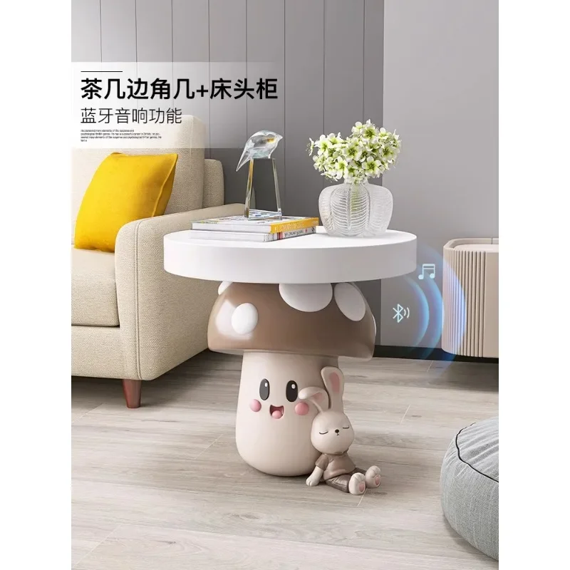 Mushroom Coffee Table Living Room Floor Decoration Home Accessories TV Sofa Tray Storage Relocation Without Bluetooth
