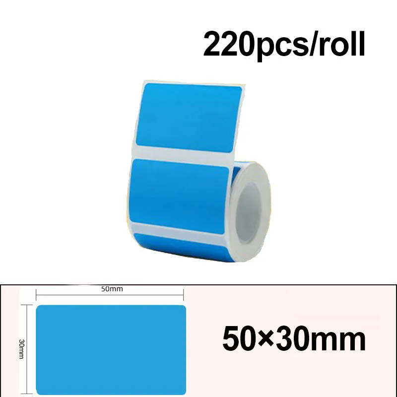 50 x 30 mm Thermo-Etikettenaufkleber, Farbe direkt, selbstklebend, bedruckbar, Rollenpapiere, langlebig, Haushaltsname, Barcode, Preisschilder – Detail 4