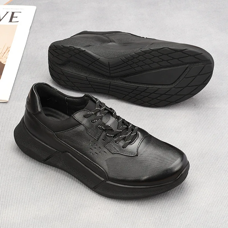 

Fashionable genuine leather men's leather shoes casual comfortable breathable sports shoes lightweight men's shoes