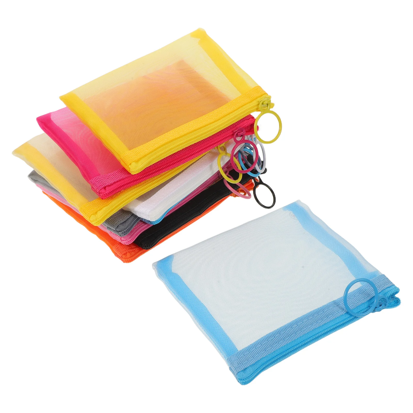 

10pcs Mini Pouch Bag Compact Zippered Mesh Storage For Makeup Travel Organizer Portable Small Mesh Pouches Women Girls Cosmetics