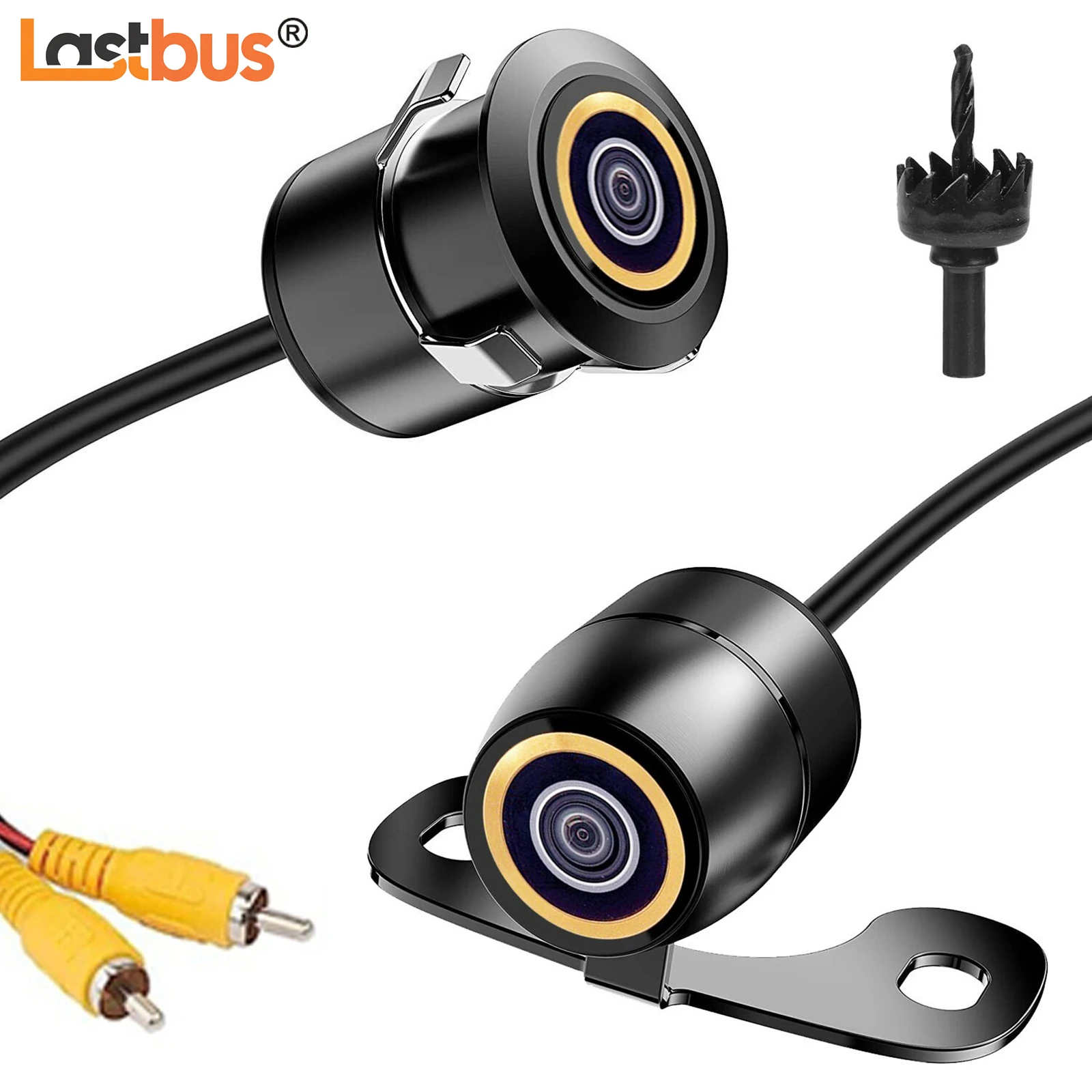 

Lastbus AHD 720P Backup Camera Flush Mount 170° Rear/Side/Front View Camera Reverse Kit Waterproof Night Vision For Car Truck RV