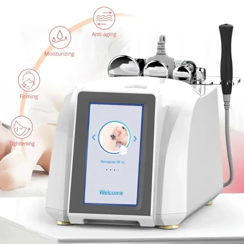 Monopolar RF Radio Frequency Facial Machine, Pele Apertar, Removedor De Rugas, Face Lift, 4 Dicas Beleza Dispositivo