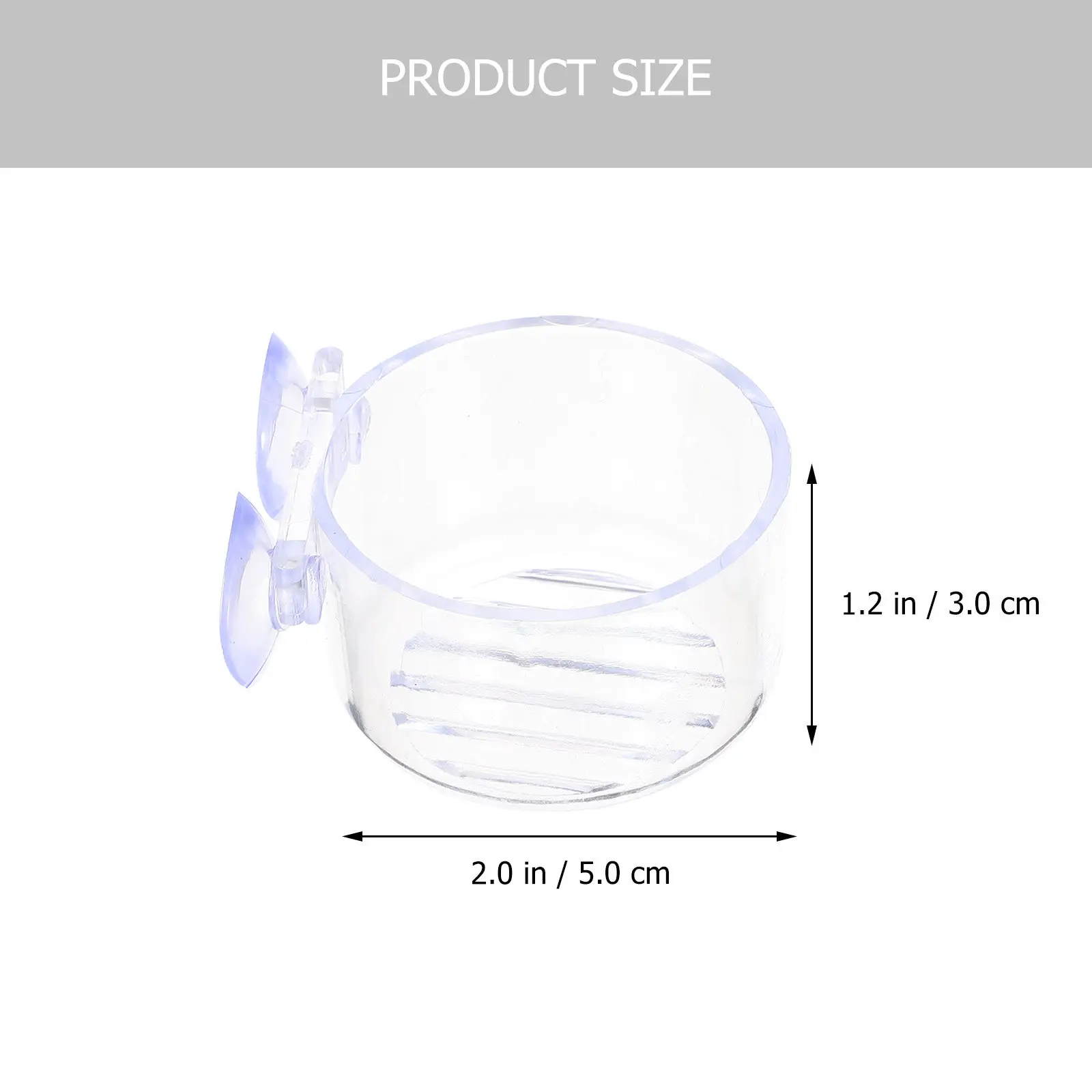 4Pcs Acrylic Aquarium Feeding Cup Red Worm Feeder Fish Tank Food Cup with Suction Cups Compact Safe Reusable Blood Worm Storage
