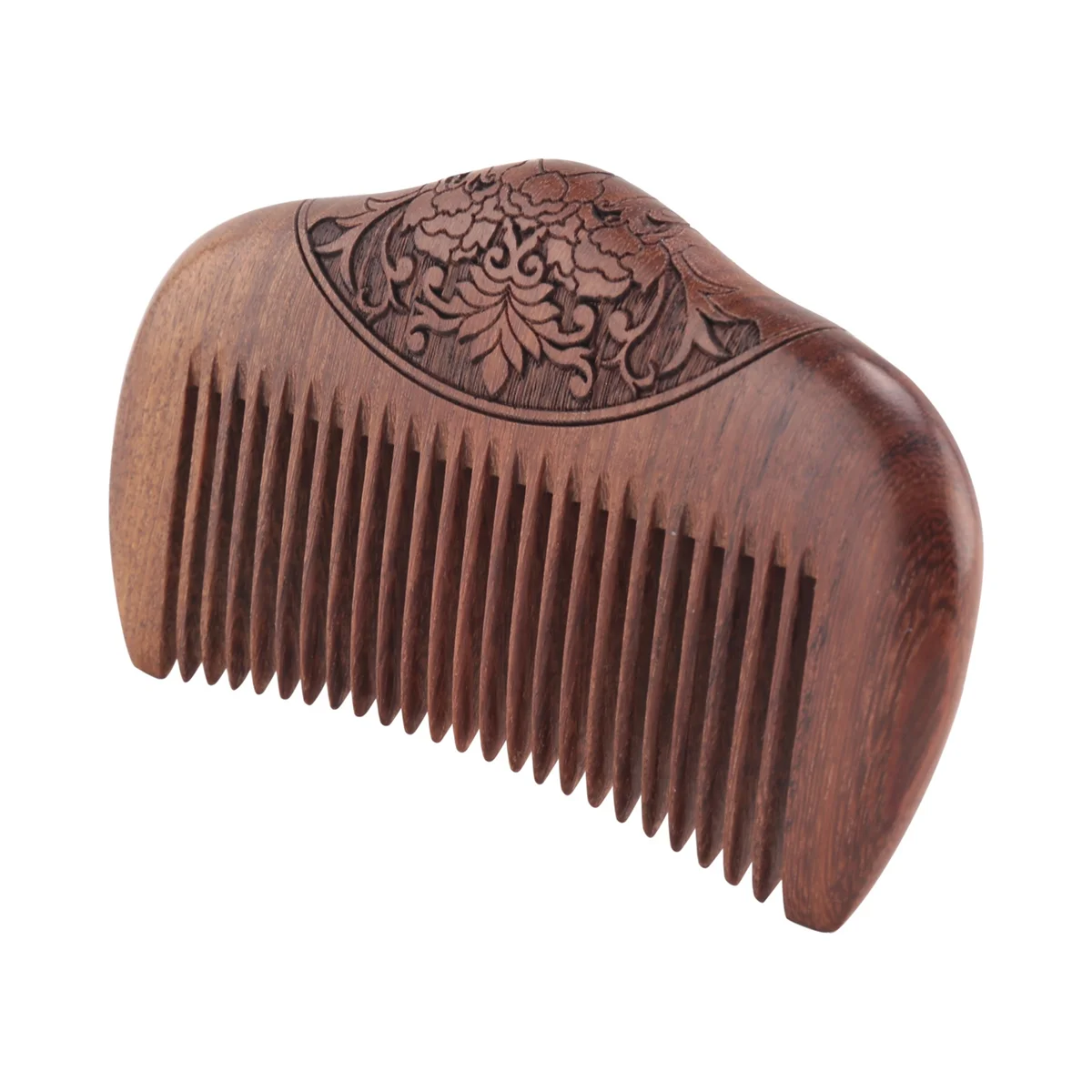 Карманная расческа из сандалового дерева, супер узкая расческа из вмятинного дерева, статическая расческа для вошей, борода, прическа, расческа из сандалового дерева