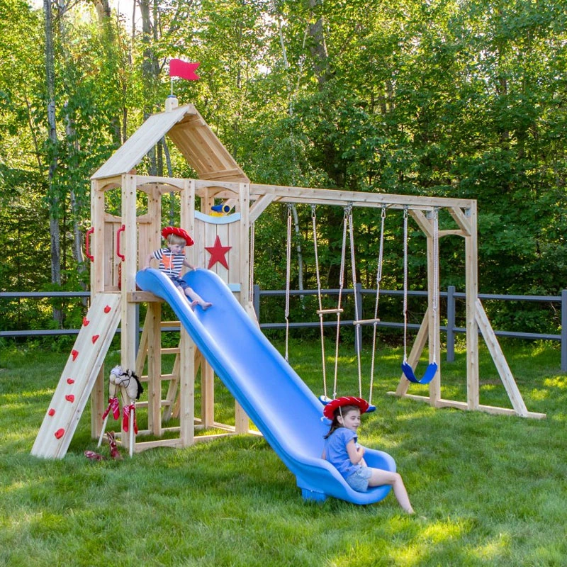 Wooden Montessori Kindergarten Indoor and Outdoor Children's Playground Equipment Slide Swing Children's Play Game Room