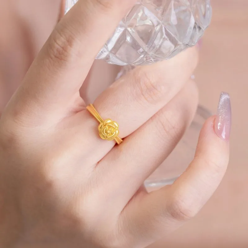 جديد النمط الصيني المد الوطني الرياح روز كاميليا الدائري المرأة 2025 حلقة جديدة الراقية السبابة مصباح مصمم على شكل حلقة فاخرة متعددة الاستخدامات #2