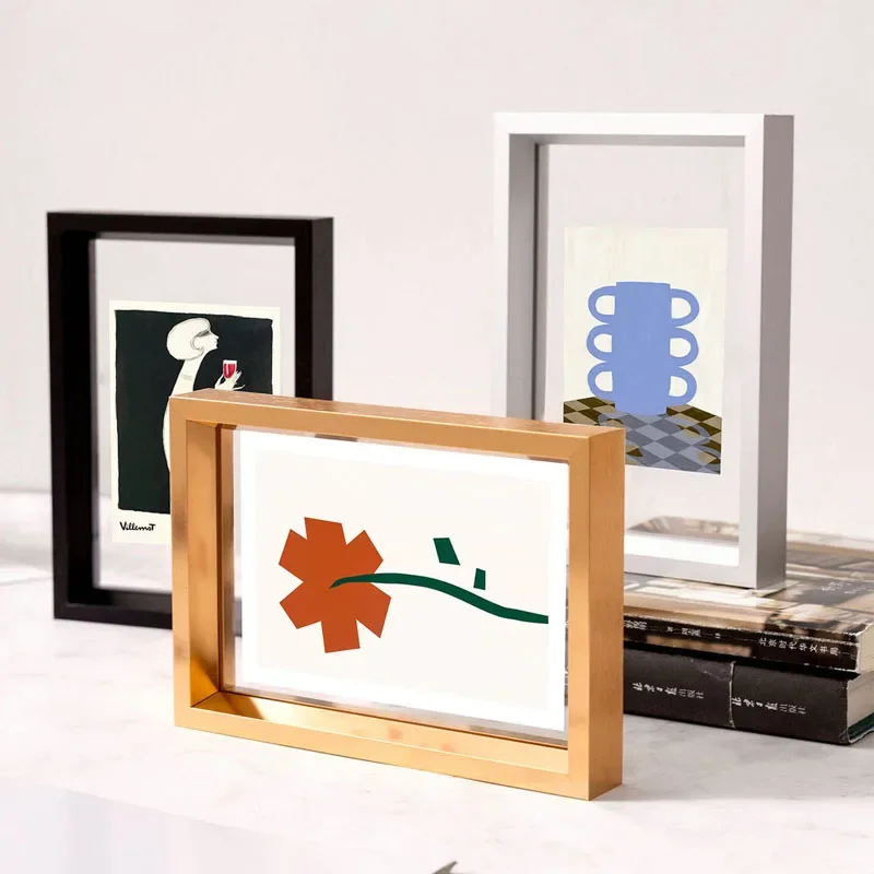 High-grade Aluminum Photo Frame for Wall Hanging 6/7/8/16inch A4/A3 Wedding Picture Poster Frame Stand Home Desktop Decor Gift