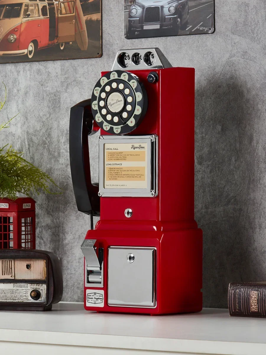 American 50's retro style coin-operated telephone Retro Vtg payphone in China