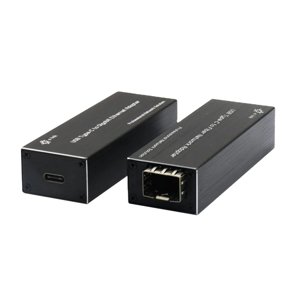 Penjualan Panas OEM Micro Mini USB-C ke SFP Fiber Gigabit Ethernet Network Adapter
