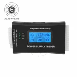 Multi-Function PSU Tester with LCD Screen - 20/24-Pin ATX, BTX, ITX, SATA HDD Power Supply & Power Bank Diagnostic Tool